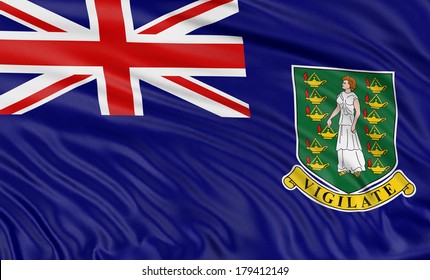 3D British Virgin Islands Flag