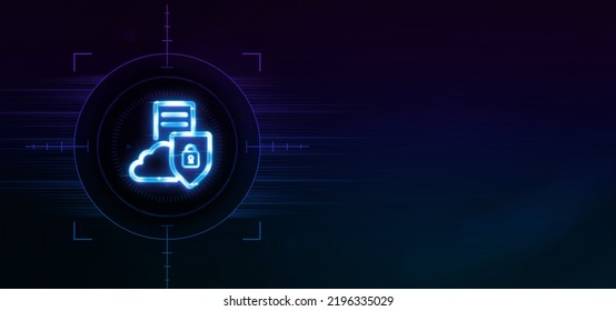 3D Broadest Workload Protection Icon Neon Sign