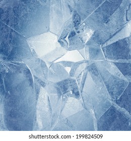 3d Broken Faceted Blue Ice Background