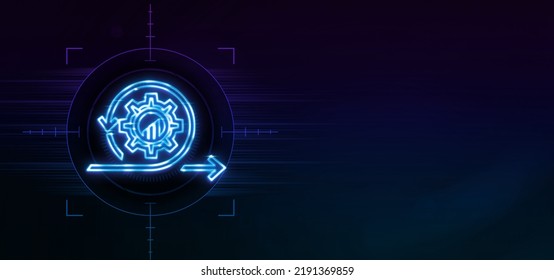 3D Build Resilience Icon Neon Sign