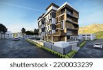 3D building rendering apartment complex 