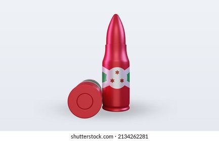 3d Bullet Burundi Flag Rendering Front View