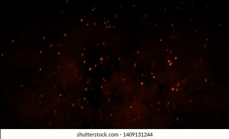 3d Burning Embers Glowing Fire Glowing Stock Illustration 1409131244 ...