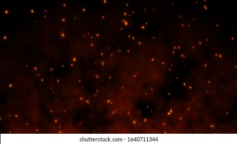 3d Burning Embers Glowing Fire Glowing Stock Illustration 1433625518 ...