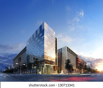 3d Business buildings