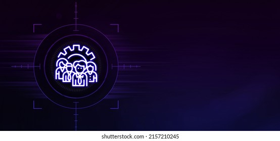 3D Business Continuity Management And Disaster Recovery Icon Neon Sign