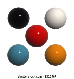 3d business looking spheres with shaders