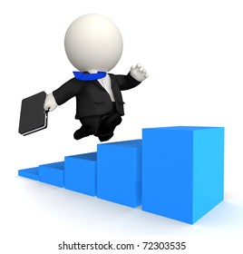 3d Business Man Climbing Isolated Over Stock Illustration 72303535 ...