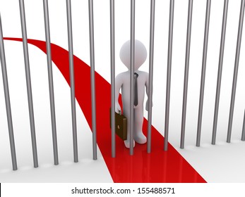 171 3d Illustration Of Man Behind Bars Images, Stock Photos & Vectors ...