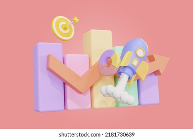 3d bussiness chart. 3 rendering - Powered by Shutterstock