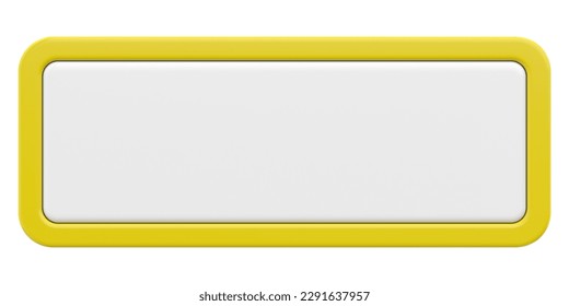 3D button. Empty button. 3D illustration.