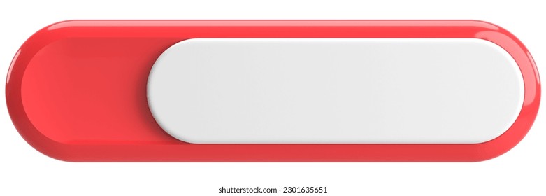 3D button. Empty button. 3D illustration.