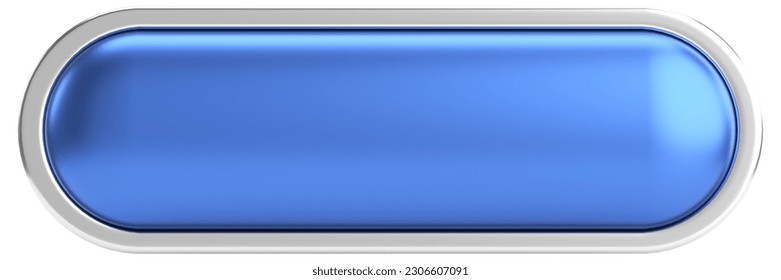 3D button. Empty button. 3D illustration.