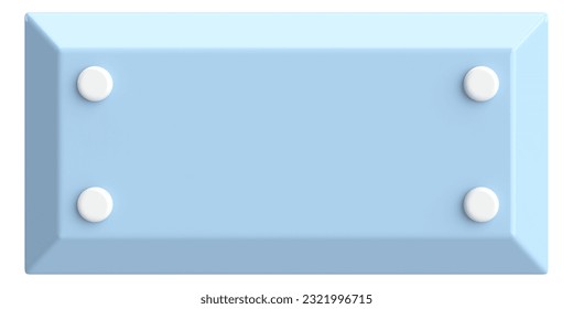 3D button. Empty button. 3D illustration.