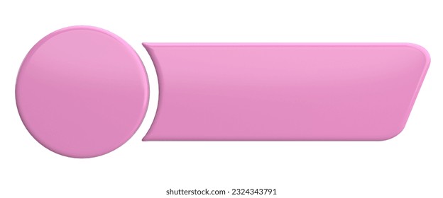 3D button. Empty button. 3D illustration.