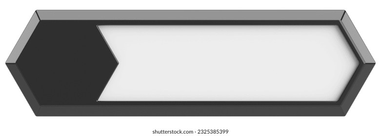 3D button. Empty button. 3D illustration.