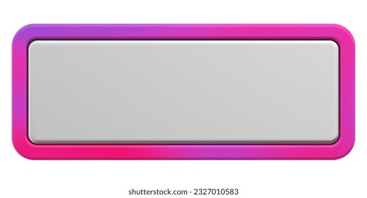 3D button. Empty button. 3D illustration.
