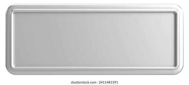 3D button. Empty button. 3D illustration.