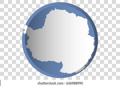 A 3D Button Of The Flag Of  Antartica