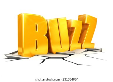 3d Buzz Concept, Isolated White Background, 3d Image