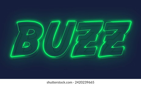 3D Buzz text banner art