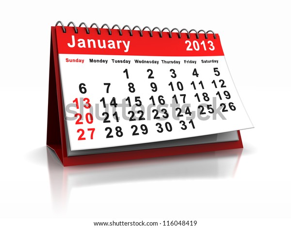 3d calendar word january number 2013 stock illustration create calendar in word 2013