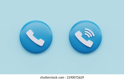 3d Call Icon. Incoming Call, Talking On The Phone. 3d Render