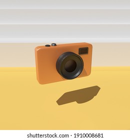 3d Camera Image Brown Simple Design