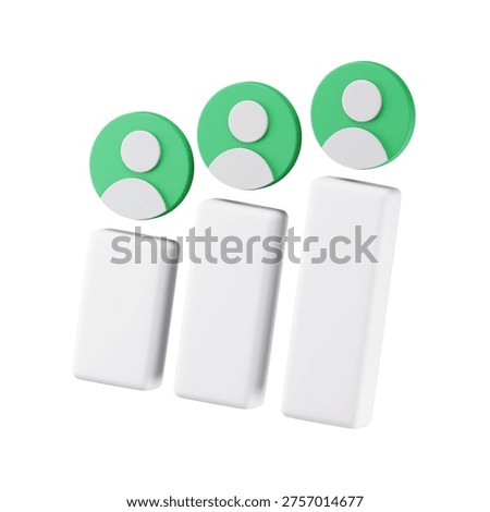 3D candidate ranking icon representing applicant scoring and prioritization used in recruitment evaluation and hiring decision systems