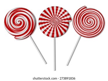 3D. Candy, Lollipop, Lolipop.