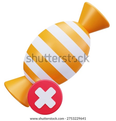 3D Candy Sugar Restriction Concept