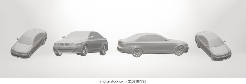 3d Car Model Set View From Different Angles For Vfx, Animation Movie And Video Game Projects