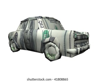 3d Car Shape Money Origami