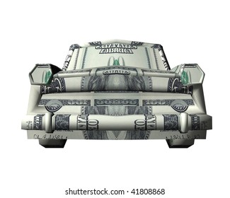 3d Car Shape Money Origami