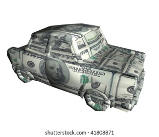 3d Car Shape Money Origami