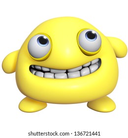 3d Cartoon Cute Yellow Monster Stock Illustration 136721441 | Shutterstock