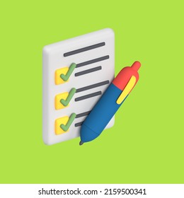 3d Cartoon Do List 3d Illustration Stock Illustration 2159500341 ...