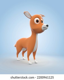 3D Cartoon Dog Character Illustration