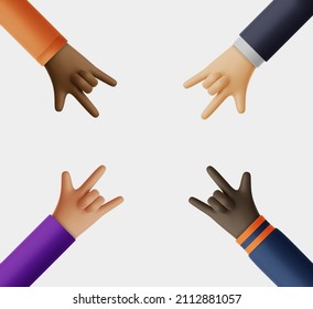 3d Cartoon Hand Gesture Mockup Stock Illustration 2112881057 | Shutterstock