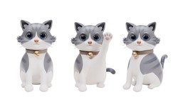 3D Cartoon Style Cute Cat, 3d Rendering. 3D Illustration.