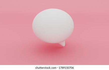 3d Cartoon Talk Ballon. Famous Inflated Icon To Conversation, Speechs Any Type Of Conversation