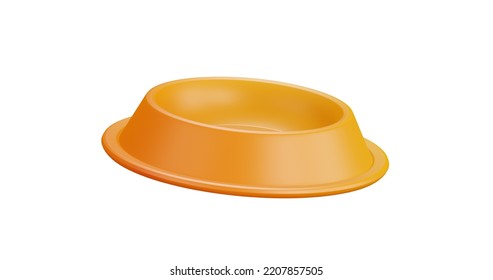 3D Cartoon User Interface Illustration Of A Dog Food Tray Icon On An Isolated Background. With Studio Lighting And A Gradient Colourful Texture. 3D Rendering