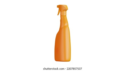 3D Cartoon User Interface Illustration Of A Cleaning Spray Or Cleaning Kit Icon On An Isolated Background. With Studio Lighting And A Gradient Colourful Texture. 3D Rendering