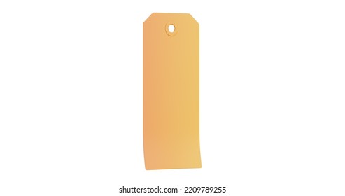 3D Cartoon User Interface Illustration Of A Luggage Tag Icon On An Isolated Background. With Studio Lighting And A Gradient Colourful Texture. 3D Rendering
