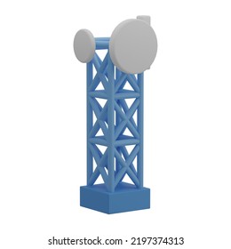 3D Cell Tower Icon Illustration Render