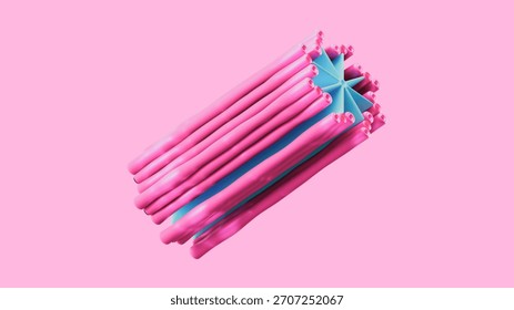 3D Centrioles Cell Structure Microscopic Scientific Background