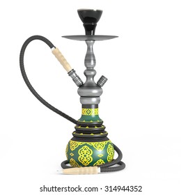 3d Ceramic Hookah Isolated