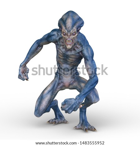 3D CG rendering of alien