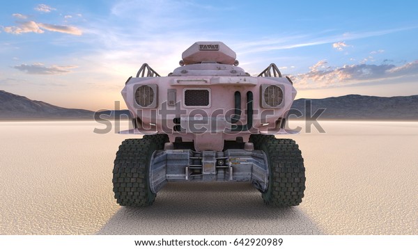 3D CG rendering of an\
armored car