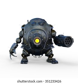 3D CG Rendering Of A Battle Robot